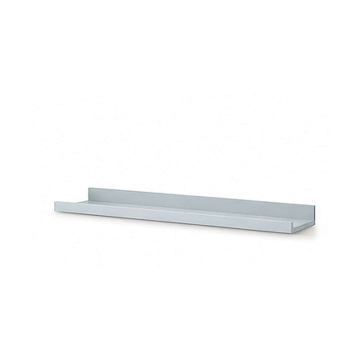 Étagère murale scandinave bleu brume 100x22x18 cm avec tablette à rebord