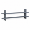 Étagère murale Japandi gris bleuté 120x22x20 cm avec 2 niveaux superposés