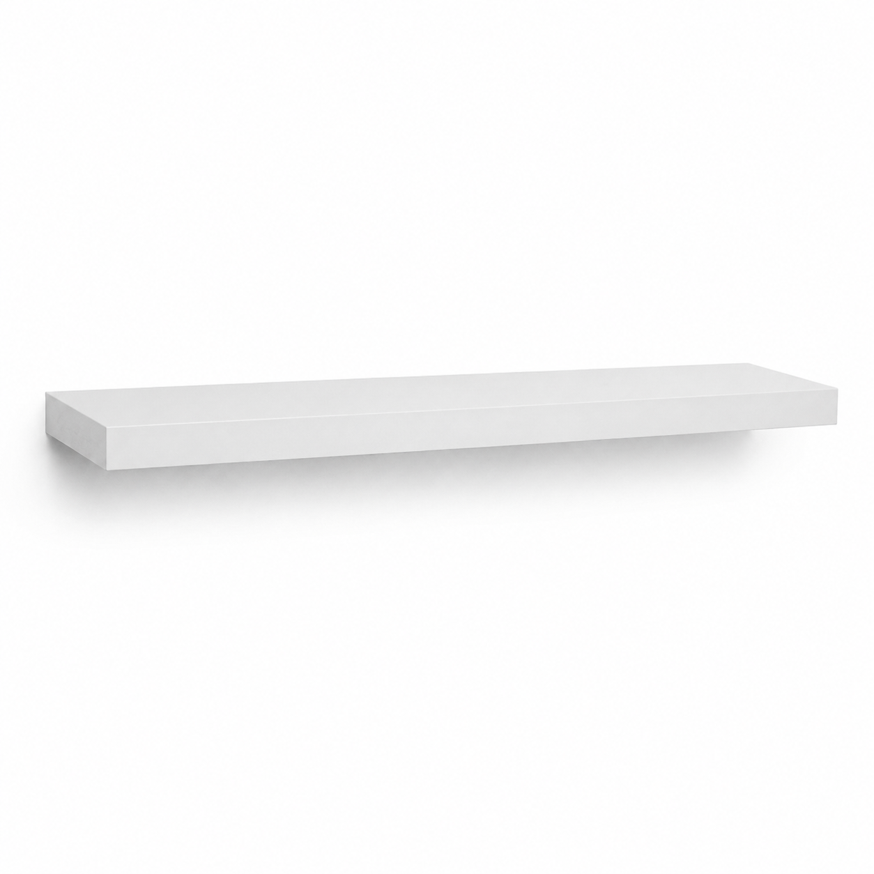Étagère murale moderne blanc froid 60x18x15 cm avec tablette compacte flottante