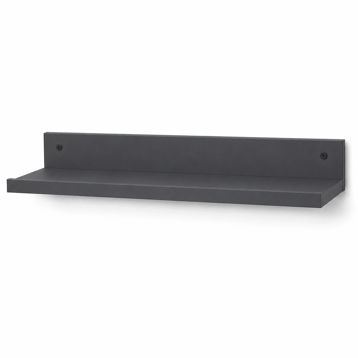 Étagère murale minimaliste gris ardoise 75x20x18 cm avec étagère à rebord discret