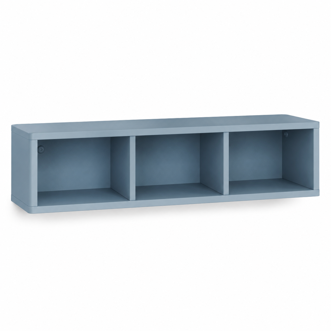 Étagère murale Japandi bleu glacier 105x22x22 cm avec 3 niches murales ouvertes