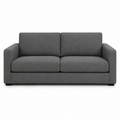 Canapé 2 places minimaliste gris ardoise 152x81x78 cm avec ligne basse et coussins fermes