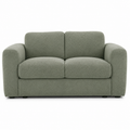 Canapé 2 places Japandi vert sauge froid 158x84x80 cm avec accoudoirs larges et assise souple